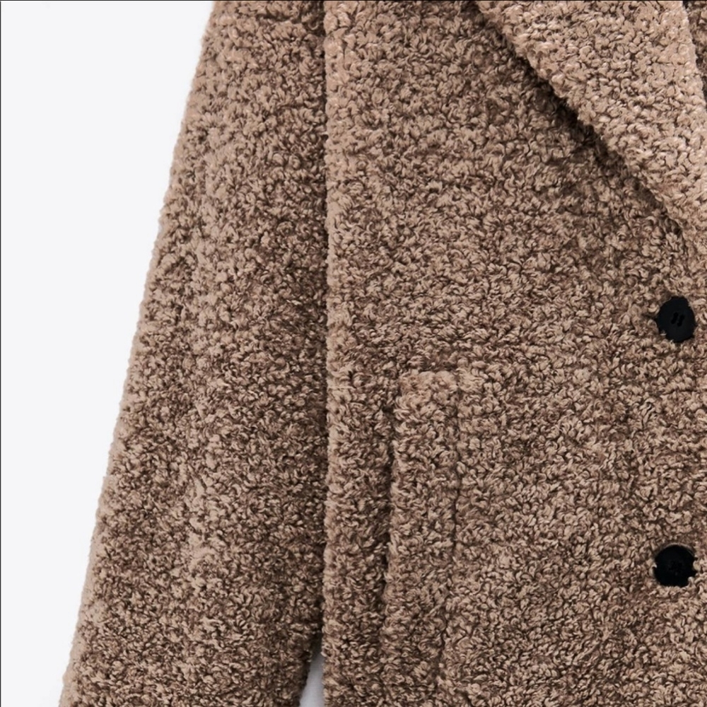 Zara textured teddy jacket - Picture 13 of 17